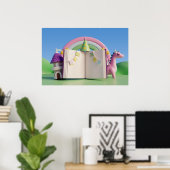 Hintergrund Rainbow Happy Birthday Poster (Heimbüro)