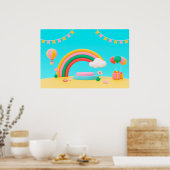 Hintergrund Rainbow Happy Birthday Poster (Küche)