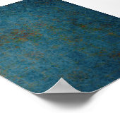 Hintergrund robuster Flecken mit blauem Muster Poster (Ecke)