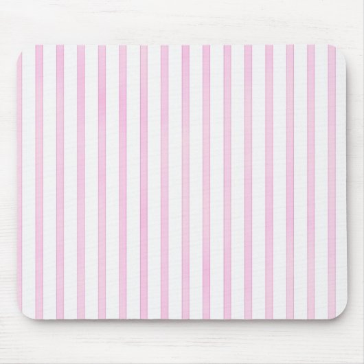 Hintergrund-rosa Aquarell-Streifen Mousepad (Vorne)