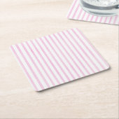 Hintergrund-rosa Aquarell-Streifen Rechteckiger Pappuntersetzer (angewinkelt)