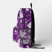 Hintergrund rosa Bücher Bedruckter Rucksack (Rechts)