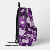 Hintergrund rosa Bücher Bedruckter Rucksack (Links)