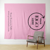 Hintergrund Rosa Farbe - Benutzerdefiniertes Firme Wandteppich (Beispiel (Horizontal))