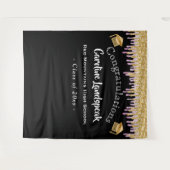 Hintergrund Rosa-Gold-Glitzer-Drilling Wandteppich (Vorderseite (Horizontal))