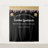 Hintergrund Rosa-Gold-Glitzer-Drilling Wandteppich (Vorderseite)