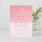 Hintergrund rosa Gradient Save The Date (Stehend Vorderseite)