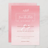Hintergrund rosa Gradient Save The Date (Vorne/Hinten)