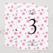Hintergrund rosa Sterne | TISCHNUMMERN (Vorne/Hinten)