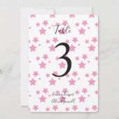 Hintergrund rosa Sterne | TISCHNUMMERN (Rückseite)