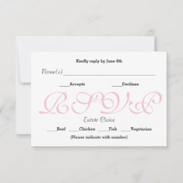Hintergrund Rosa - UAWG-Empfang-Antwortkarte RSVP Karte