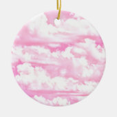 Hintergrund rosa Wolken Mode Keramik Ornament (Vorne)