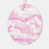 Hintergrund rosa Wolken Mode Keramik Ornament (Links)
