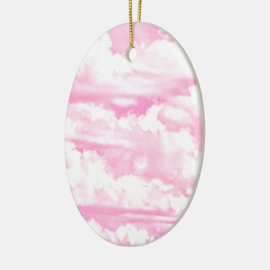 Hintergrund rosa Wolken Mode Keramikornament (Links)