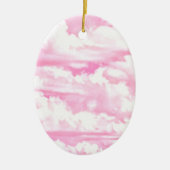 Hintergrund rosa Wolken Mode Keramikornament (Vorne)