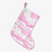 Hintergrund rosa Wolken Mode Kleiner Weihnachtsstrumpf (Vorderansicht (hängend))