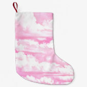 Hintergrund rosa Wolken Mode Kleiner Weihnachtsstrumpf (Vorderseite)