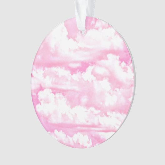 Hintergrund rosa Wolken Mode Ornament (Vorderseite)