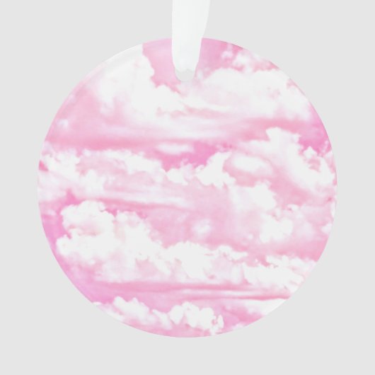 Hintergrund rosa Wolken Mode Ornament (Vorderseite)
