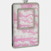 Hintergrund rosa Wolken Mode Rahmen-Ornament Silber (Rechts)