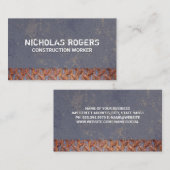 Hintergrund | rostfreier Stahl Visitenkarte (Vorne/Hinten)