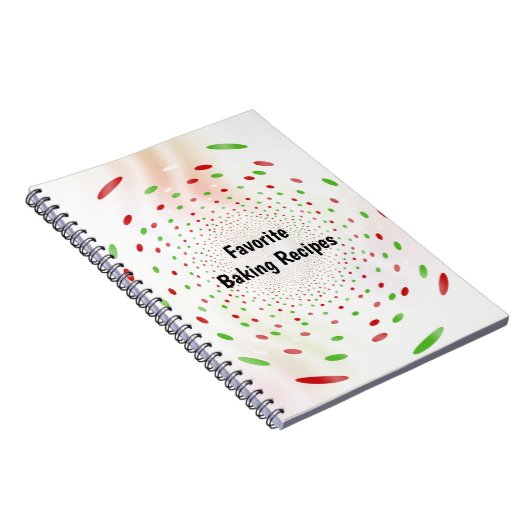 Hintergrund rot und grün dot wirbeln notizblock (Rechte Seite)