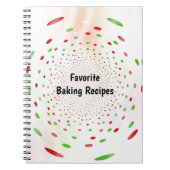 Hintergrund rot und grün dot wirbeln notizblock (Vorderseite)