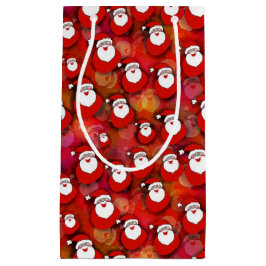 Hintergrund Santa mit Rot und Orange Kleine Geschenktüte