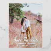 Hintergrund Save the Date Folie Einladungspostkarte (Vorderseite)