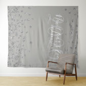 Hintergrund Silver Gray Confetti Wandteppich (Beispiel (Horizontal))