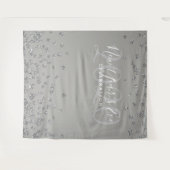 Hintergrund Silver Gray Confetti Wandteppich (Vorderseite (Horizontal))