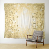 Hintergrund Silvester Party Gold Winter Glitzer Wandteppich (Beispiel (Horizontal))