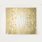 Hintergrund Silvester Party Gold Winter Glitzer Wandteppich (Vorderseite (Horizontal))