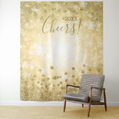 Hintergrund Silvester Party Gold Winter Glitzer Wandteppich (Beispiel)