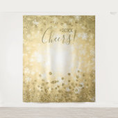 Hintergrund Silvester Party Gold Winter Glitzer Wandteppich (Vorderseite)