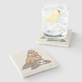 Hintergrund Steinuntersetzer (Seitenansicht)