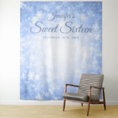 Hintergrund Sweet 16 Blue Winter Wonderland Wandteppich (Beispiel)