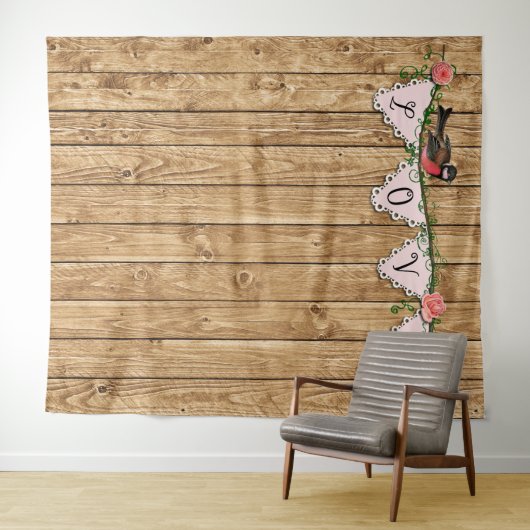 Hintergrund-Tapisserie aus rustikalem Holz Wandteppich (Beispiel (Horizontal))