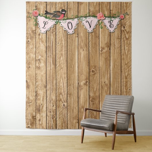 Hintergrund-Tapisserie aus rustikalem Holz Wandteppich (Beispiel)