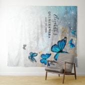 Hintergrund-Tapisserien für Gold und Blue Butterfl Wandteppich (Beispiel (Horizontal))