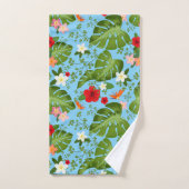 Hintergrund tropischer Blume 11 Badhandtuch Set (Handtuch)