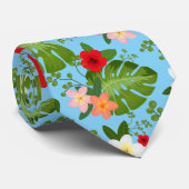 Hintergrund tropischer Blume 11 Krawatte (Gerollt)