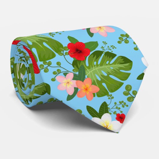 Hintergrund tropischer Blume 11 Krawatte (Gerollt)