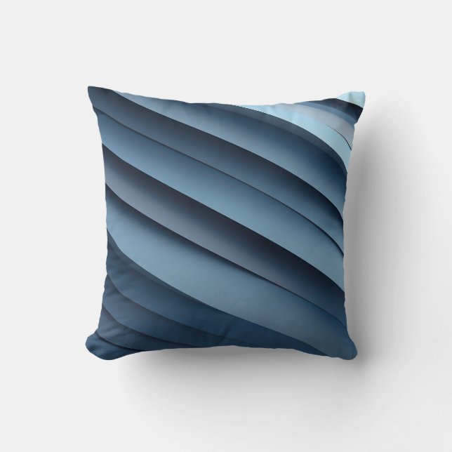 Hintergrund überlappender Formen in der Blues Kissen (Vorderseite)