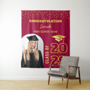 Hintergrund und Foto von Burgund und Gold benutzer Wandteppich