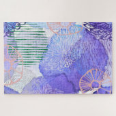 Hintergrund und Glitzer der Wasserfarbe Puzzle (Horizontal)