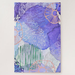 Hintergrund und Glitzer der Wasserfarbe Puzzle