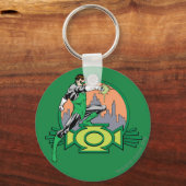 Hintergrund und Logo der grünen Laternenstadt Schlüsselanhänger (Vorderseite)