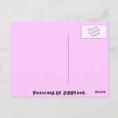 Hintergrund und Text von wilden Zebra Postkarte (Rückseite)