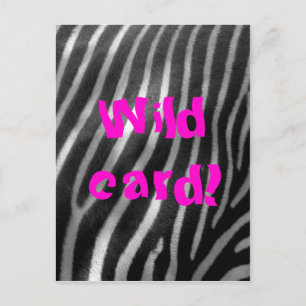 Hintergrund und Text von wilden Zebra Postkarte